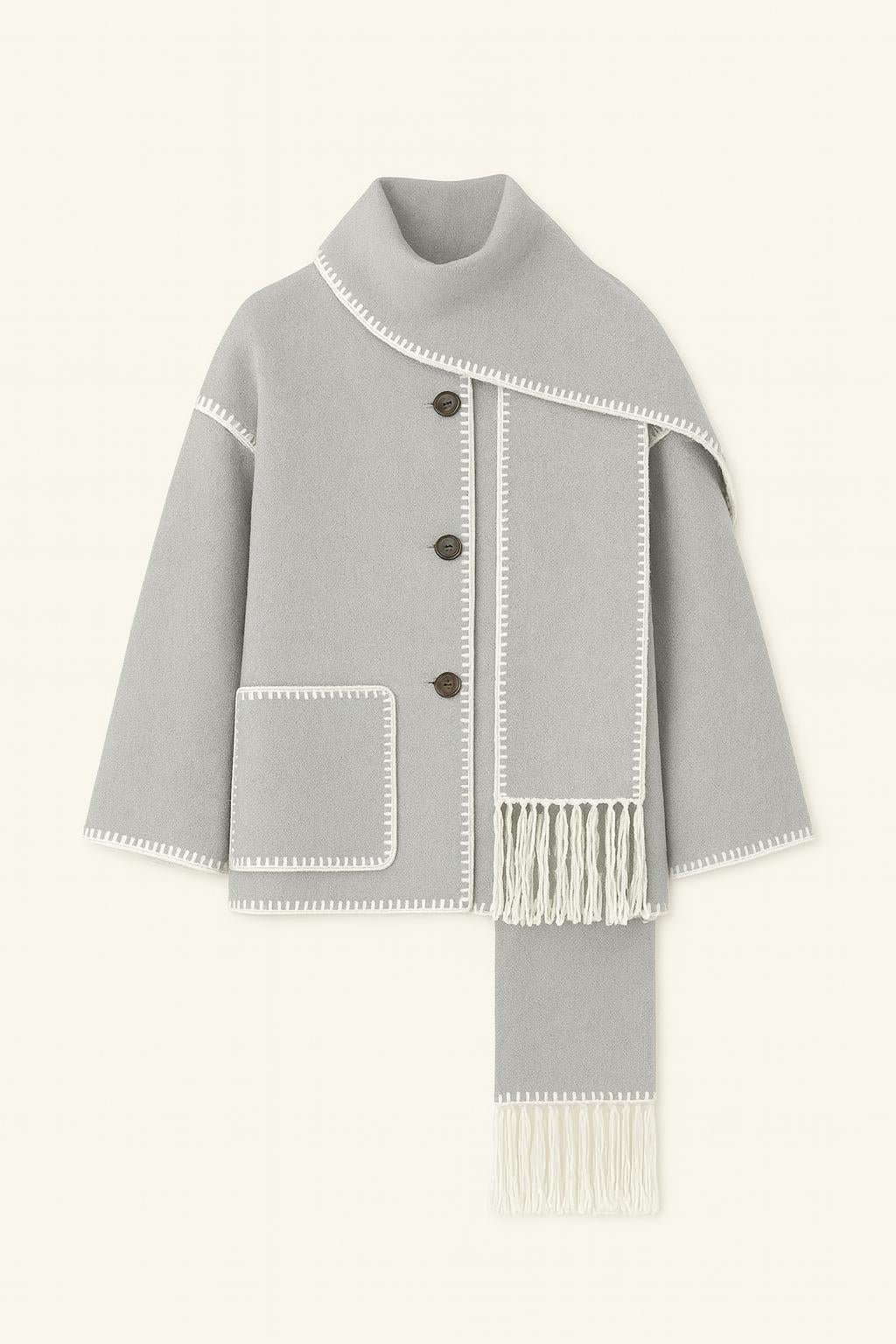 Kara - Winddichte Sjaaljas met Afneembare Sjaal