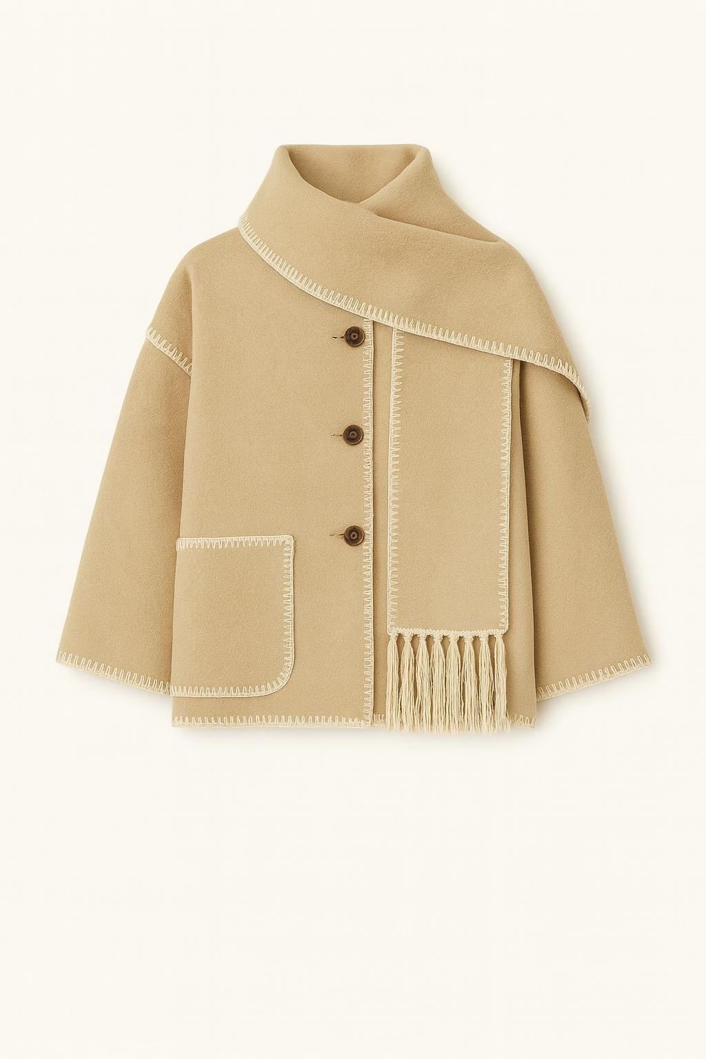 Kara - Winddichte Sjaaljas met Afneembare Sjaal