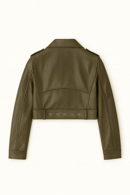 Luna – Kort Vintage Bikerjasje van Imitatieleer