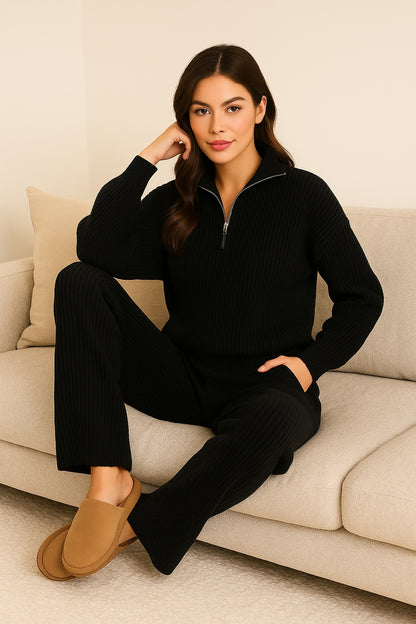 Evelyn - 2-Delige Lounge Set met Half Ritssluiting