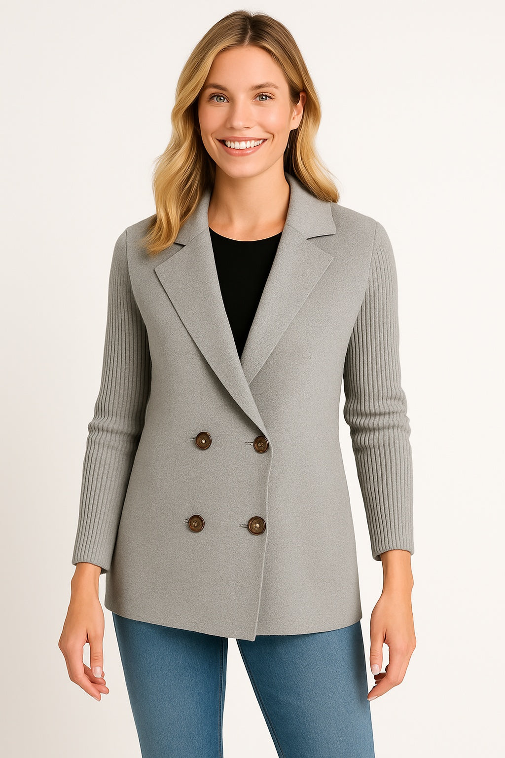 Katrin - Gebreide Dames Blazermantel