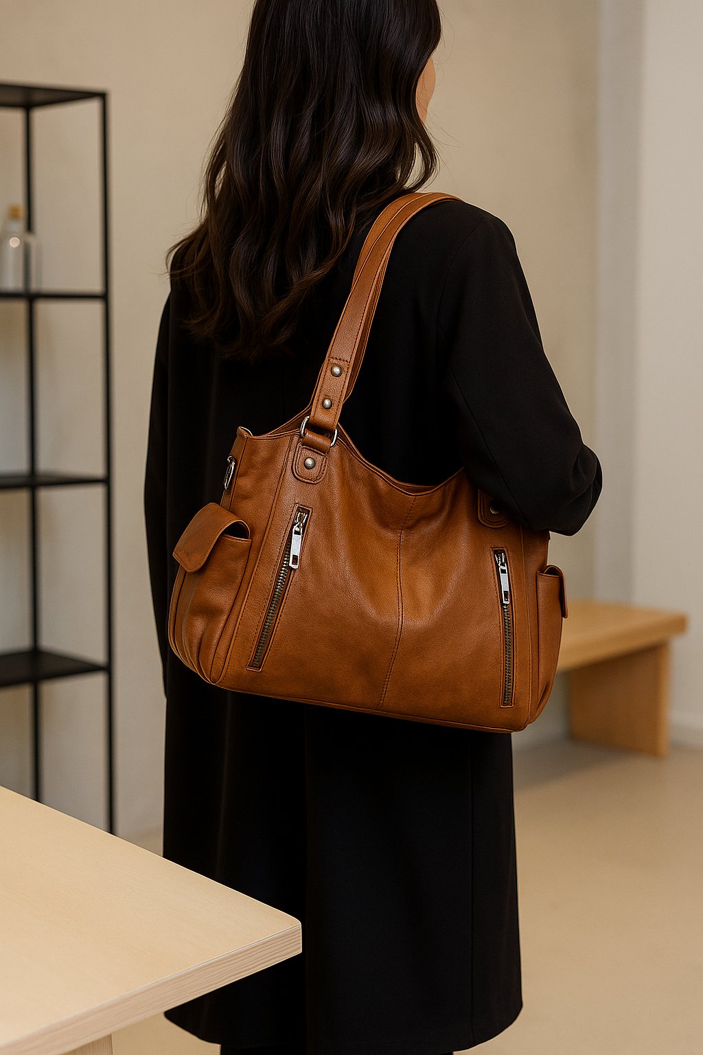 Amber - Dames Schoudertas van Kunstleer