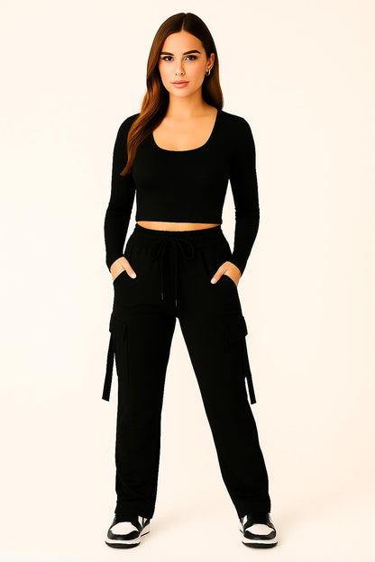 Ella - Dames Cargo Joggingbroek met Zakken