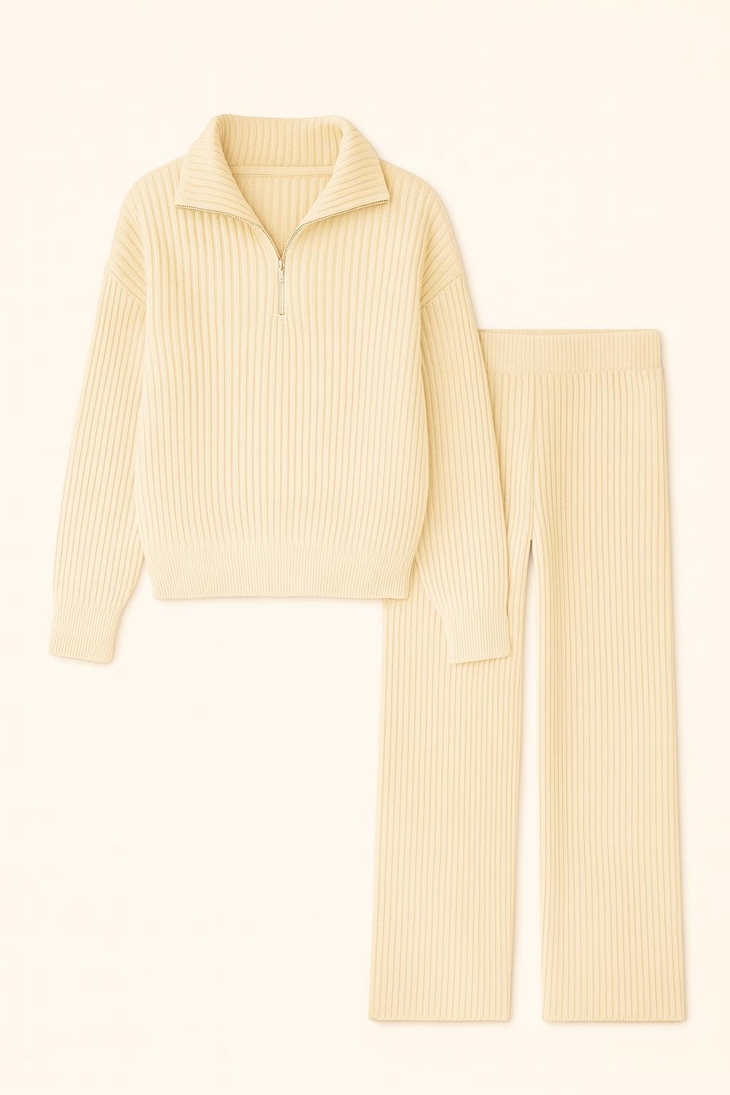 Evelyn - 2-Delige Lounge Set met Half Ritssluiting