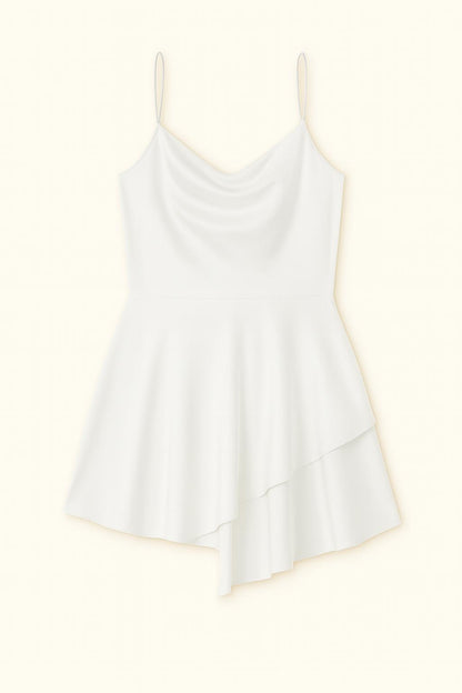 Abigail - Rugloze Satijnen Jurk met Spaghettibandjes