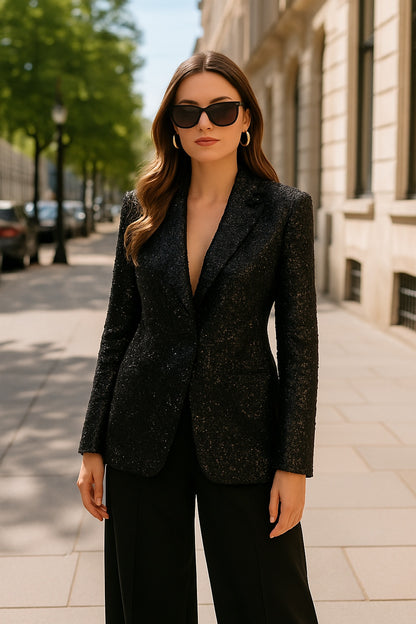 Kate - Dames Glitter Blazer met Sprankelende Afwerking