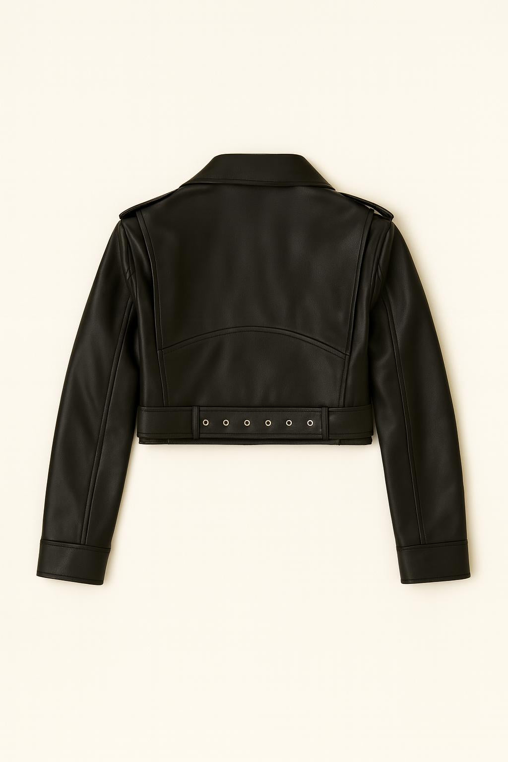 Luna – Kort Vintage Bikerjasje van Imitatieleer