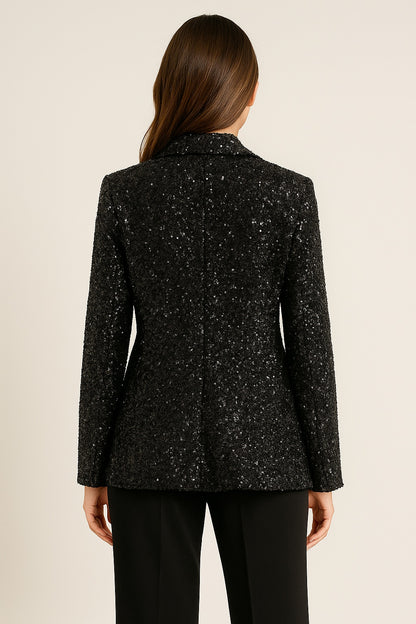 Kate - Dames Glitter Blazer met Sprankelende Afwerking