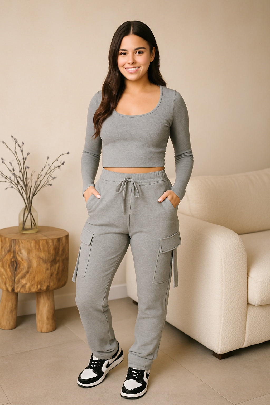 Ella - Dames Cargo Joggingbroek met Zakken