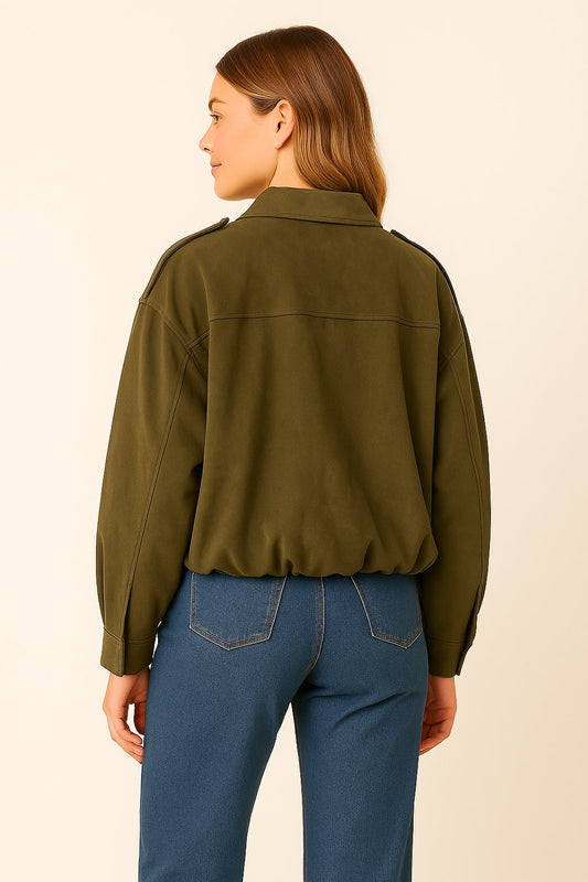 Maeve - Oversized Dames Jas van Suèdelook