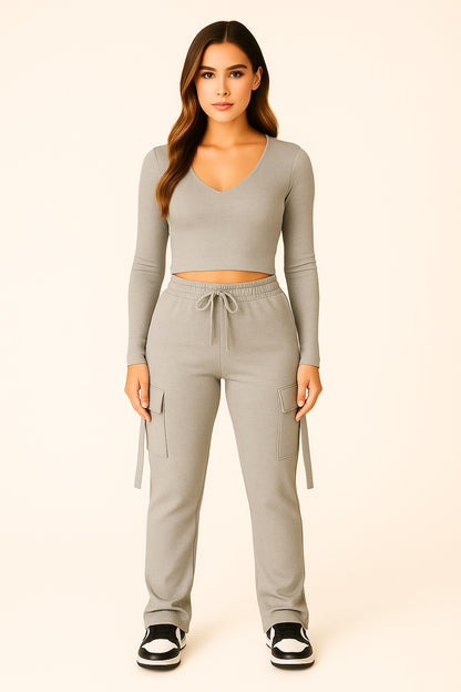 Ella - Dames Cargo Joggingbroek met Zakken