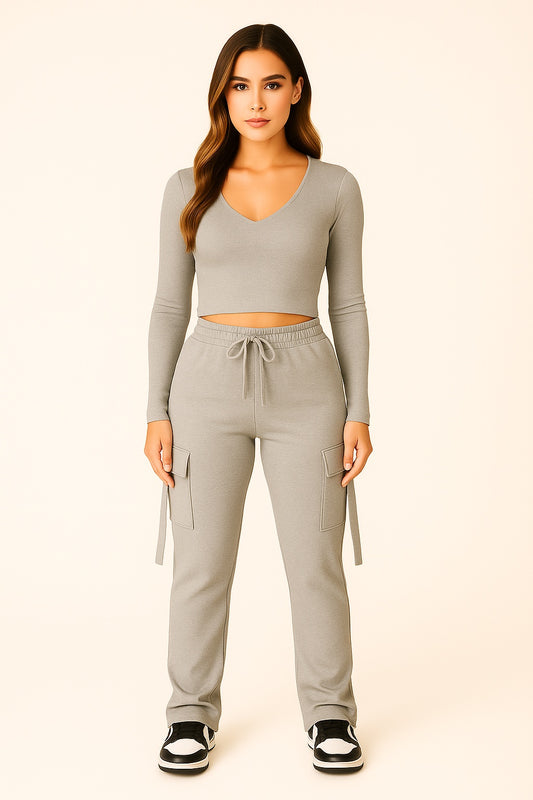 Ella - Dames Cargo Joggingbroek met Zakken