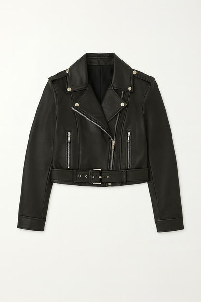 Luna – Kort Vintage Bikerjasje van Imitatieleer