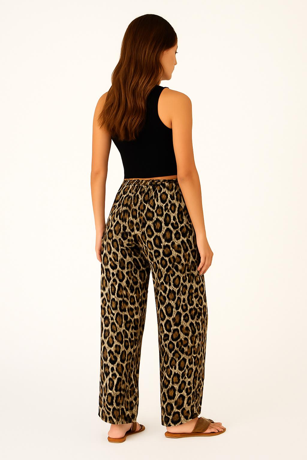 Monica – Dames Jeans met Luipaardprint