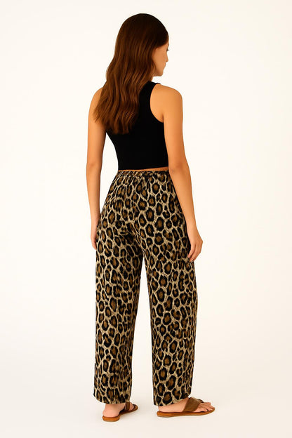 Monica – Dames Jeans met Luipaardprint