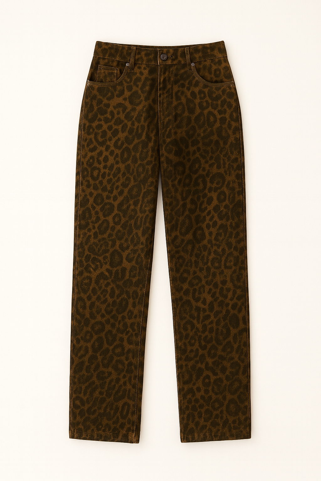 Monica – Dames Jeans met Luipaardprint