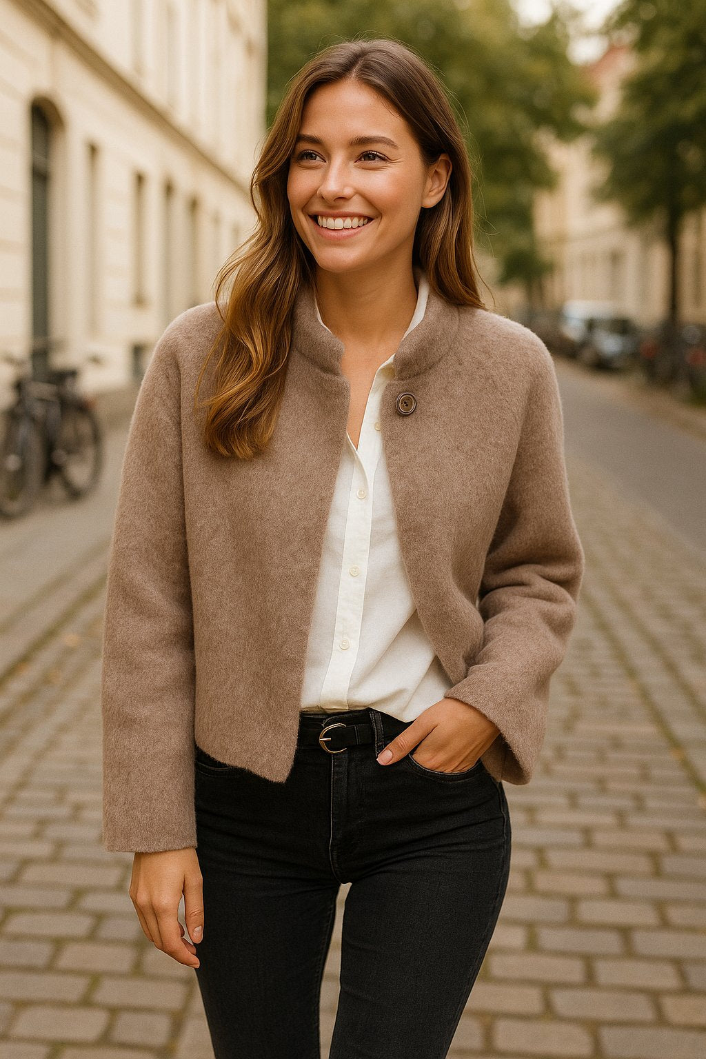 Sophie – Dames Wollenmix Wintermantel