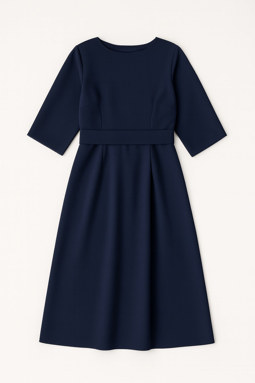 Juliette – Elegante Dames Midi Jurk met Tailleceintuur