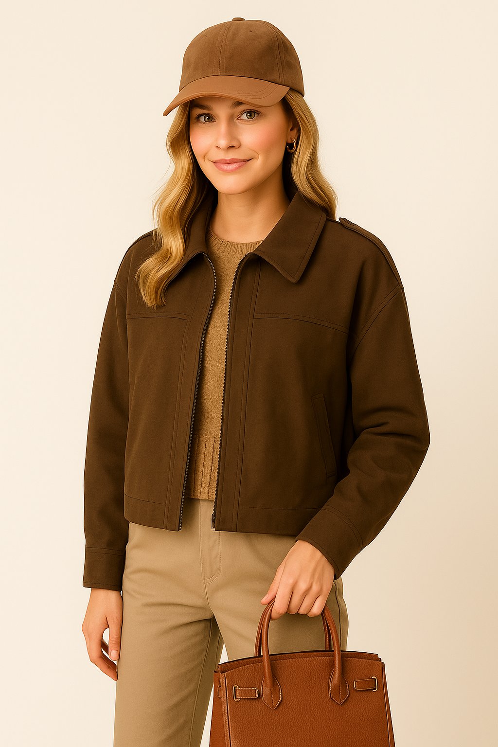 Maeve - Oversized Dames Jas van Suèdelook