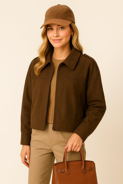 Maeve - Oversized Dames Jas van Suèdelook